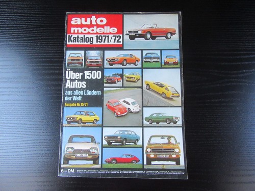 Auto modelle katalog 1971 - auto, 1971/72