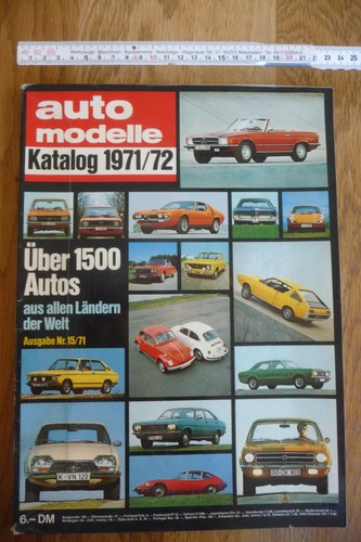 Auto modelle katalog 1971 72m - auto,